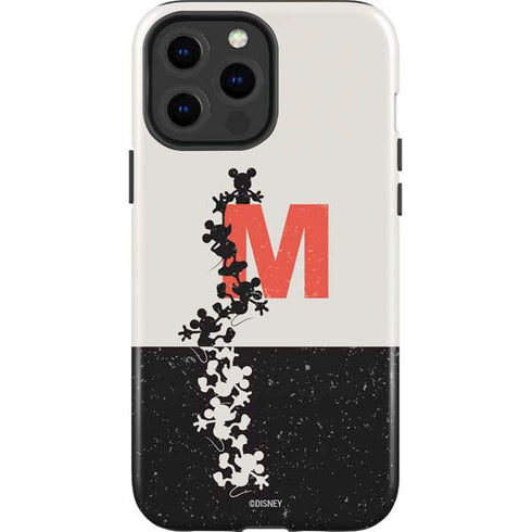 Disney Mickey Mouse Stacked Silhouette Split iPhone 15 Pro Max Impact Case